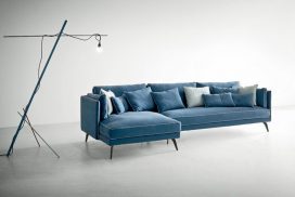 Polstergarnitur im Jeanslook, denim-blau