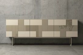 da-stained-glass-10 Sideboard, Front Glas lackiert mit Türen