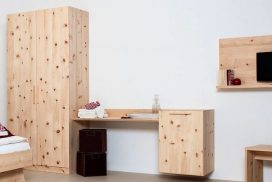 ga-11 Schlafzimmer-Schrank, Kosmetiktisch, Ablagen in Zirbe massiv