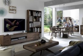 har-bo-02 TV-Möbel, Sitzgruppe in Wildnuss massiv