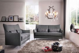 Schlanke Sofa-Klassiker, anthrazitgrau