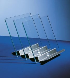 Zeitungsständer Glas/Metall