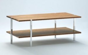 TV-Möbel/Beistelltisch rechteckig, Holz/Metall