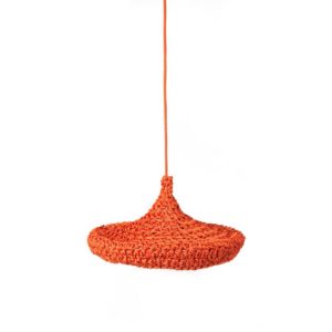Deckenleuchte gestrickt,orange