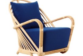 sika-stuhl-02 Gartenstuhl mit Armlehnen, Bezug blau
